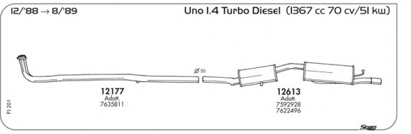SIGAM FI201 Exhaust System